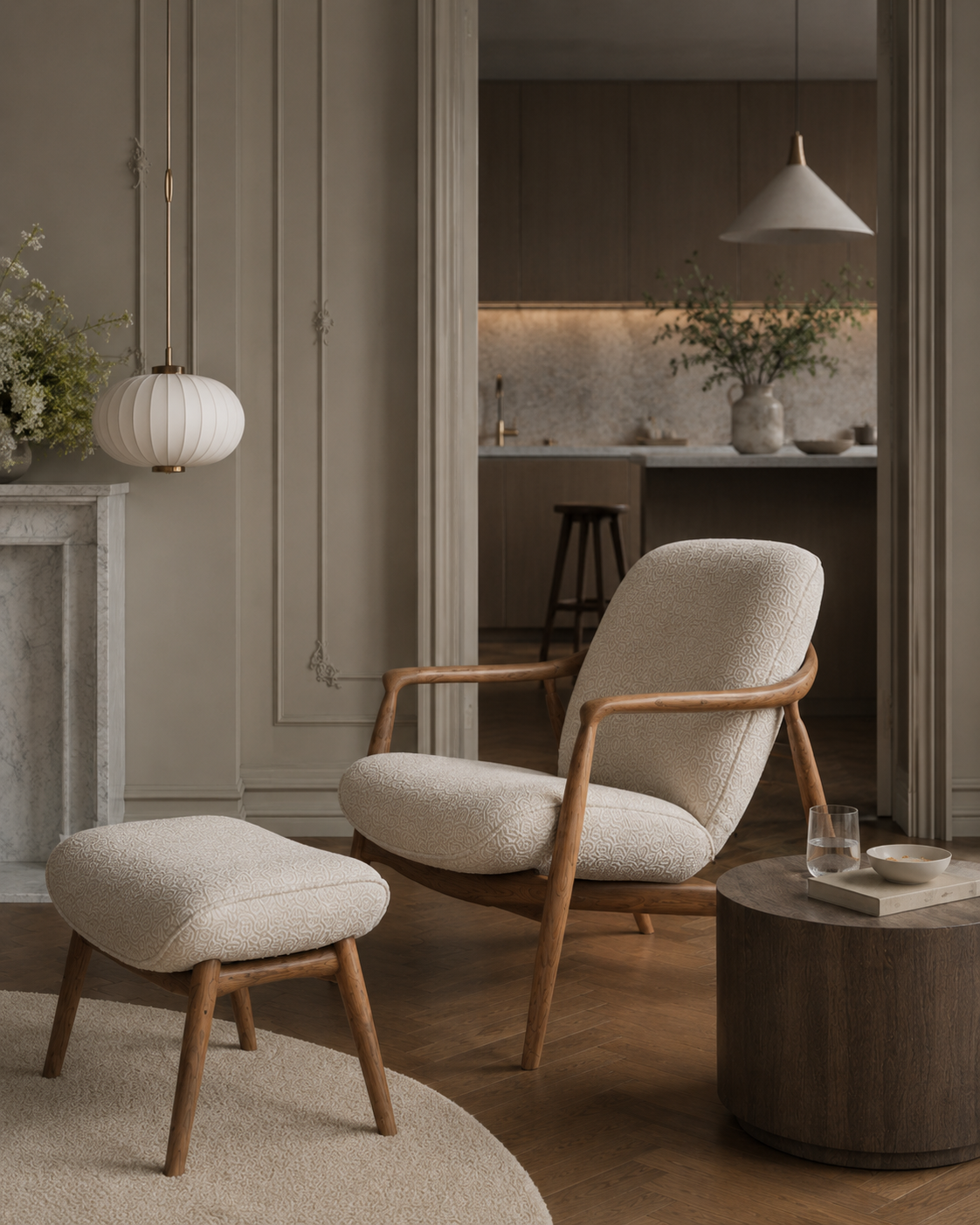 Fotel Haviland — detal podstawy